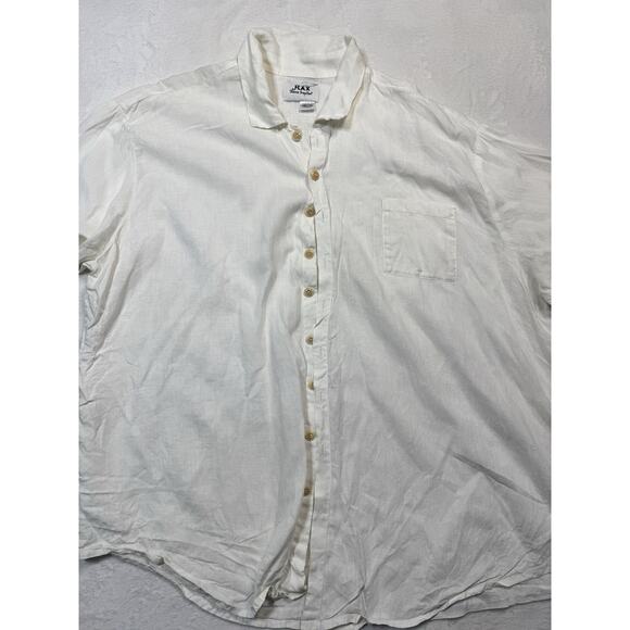 Vintage FLAX by Jeanne Engelhart Oversize Linen Shirt White Sz XL Long Sleeve - Picture 4 of 7
